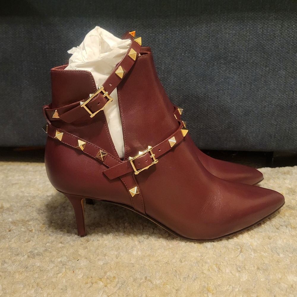 Valentino Bungurdy Ankle Boots with Gold Studs